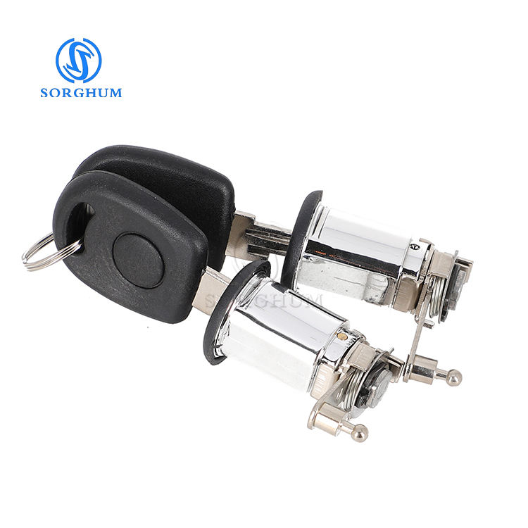 Sorghum 6U0837061 Front Left Right Side Door Lock Barrel Cylinder Keys for Skoda Felicia 94-01
